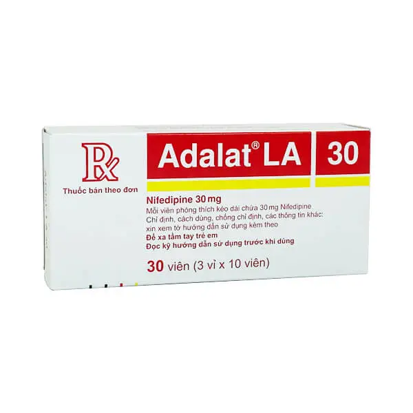 Thuốc Điều Trị Huyết Áp Cao Adalat Crono 30mg