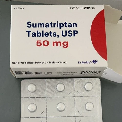 Thuốc điều trị cơn đau nửa đầu Sumatriptan 50mg 