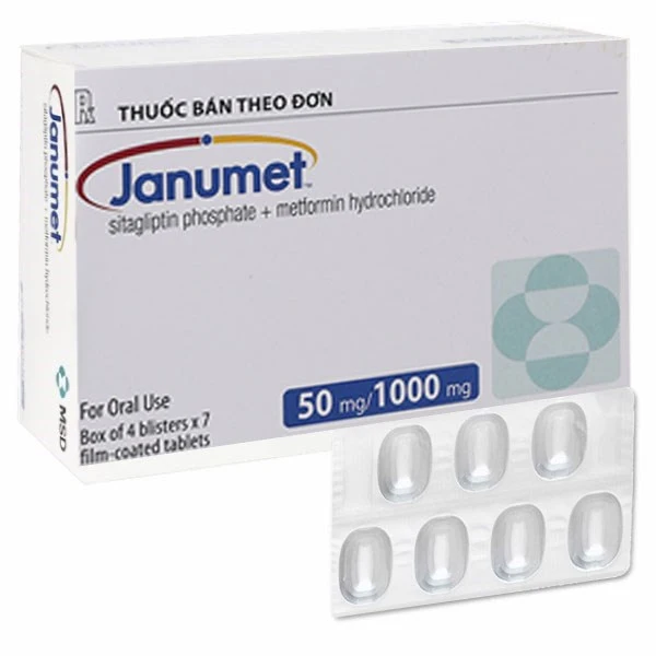 Thuốc Điều Trị Đái Tháo Đường Janumet 50mg/1000mg