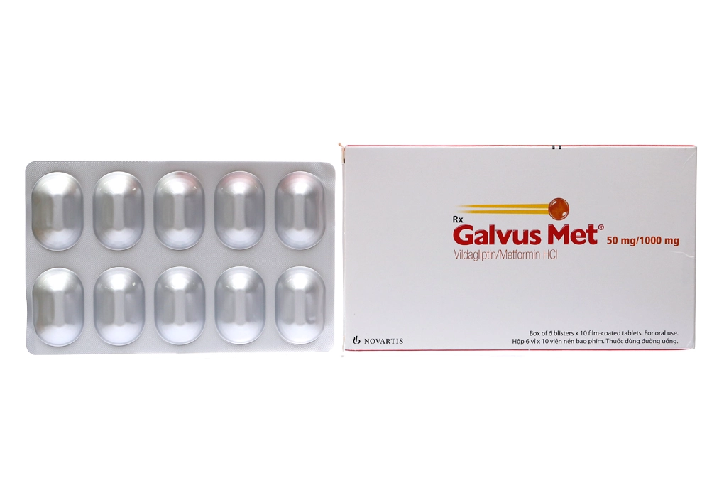 Thuốc Điều Trị Đái Tháo Đường Tuyp II Galvus Met 50mg/1000mg