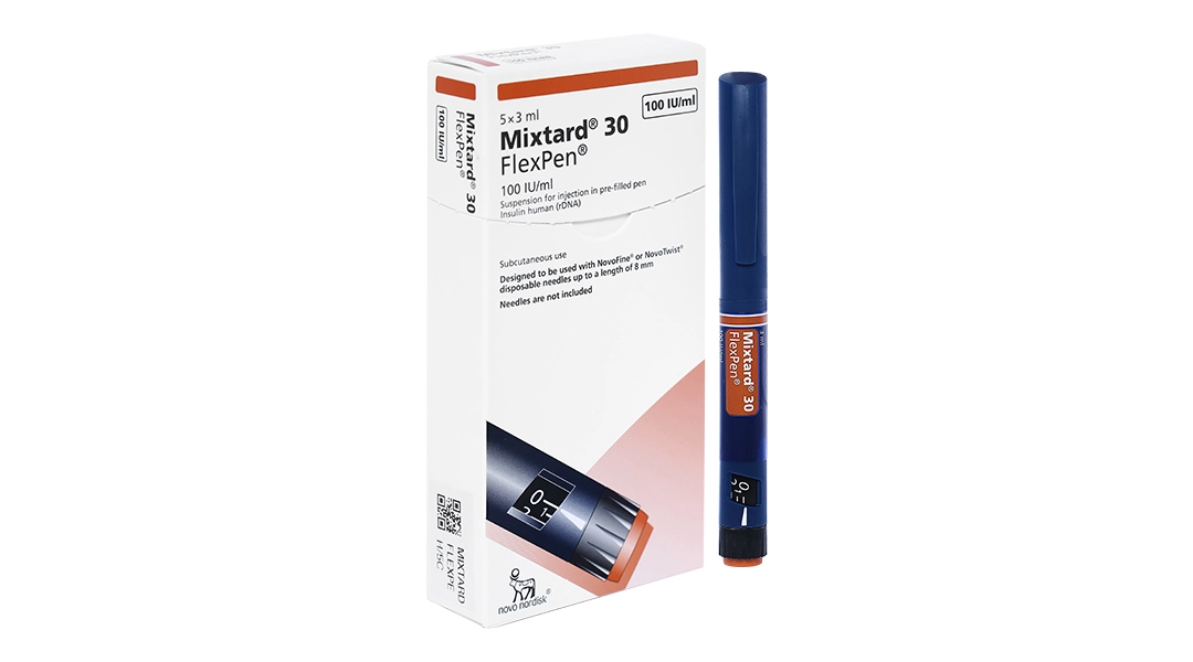 Thuốc Mixtard 30 100IU/ml 10ml điều trị tiểu đường