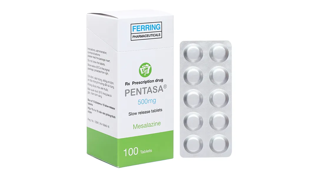 Thuốc điều trị viêm loét đại tràng Pentasa 500mg